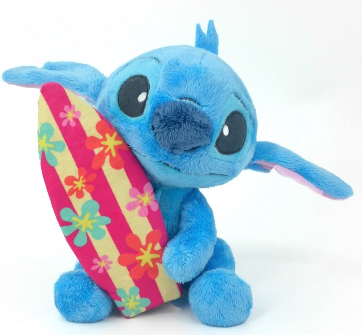 Stitch met Surfboard Disney Pluche Knuffel 25 cm {Disney Lilo & Stitch Plush Toy | Speelgoed knuffeldier knuffelpop voor kinderen jongens meisjes | lilo en stitch, angel, leroy, stitch}